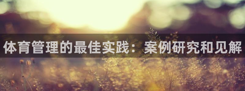 必一体育下载app下载：体育管理的最佳实践：案例研究和见解